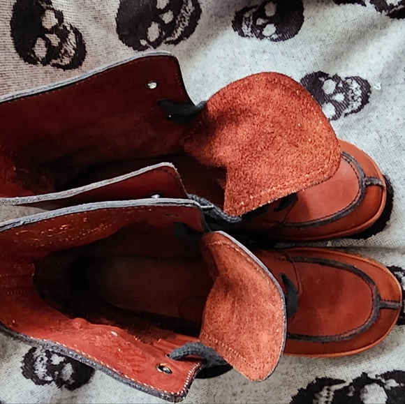 qualicraft Shoes Vintage Qualicraft Leather Combat Split Toe Wedge